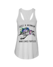 WHO LOVES TURTLE Ladies Flowy Tank tile