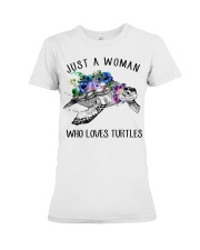 WHO LOVES TURTLE Premium Fit Ladies Tee tile