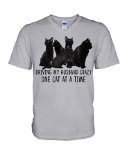 Driving my husband crazy V-Neck T-Shirt tile