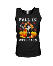 Fall in with cats Unisex Tank tile