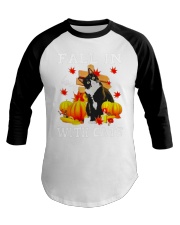 Fall in with cats Baseball Tee tile