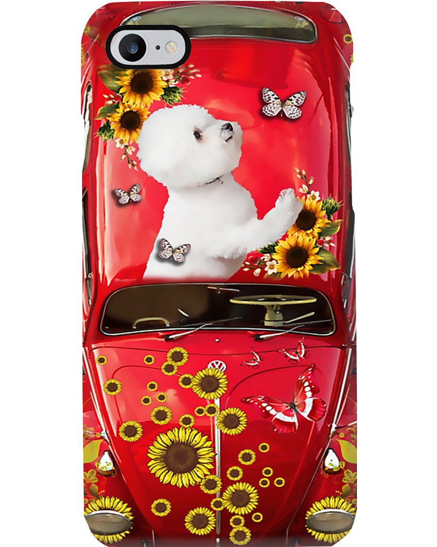 Phone Case - Bichon Frise Sunflowe Phone Case