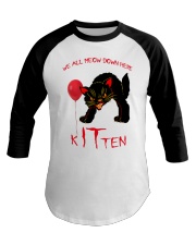 Cat kitten Baseball Tee tile