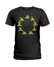 Sea Turtles yoga Ladies T-Shirt tile