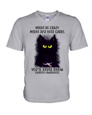 Might be crazy V-Neck T-Shirt tile