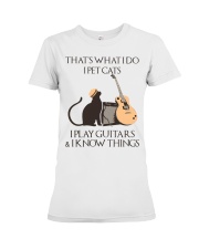 That is what i do i pet cats Premium Fit Ladies Tee tile