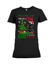 Black cat Christmas 2020 Premium Fit Ladies Tee tile