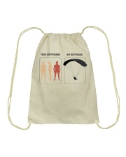 my boyfriend Drawstring Bag tile