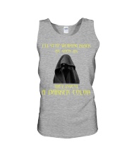 I'll stop wearing black as soon as Unisex Tank tile