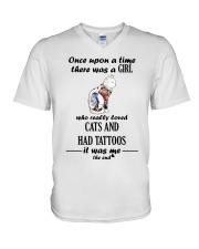 once upon a time there was a girl V-Neck T-Shirt tile