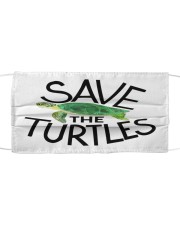 Save the turtles Cloth face mask front