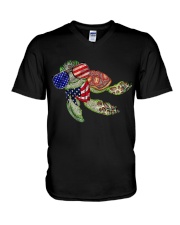 Turtle America 1 V-Neck T-Shirt tile