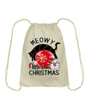 Black cat Christmas 4 Drawstring Bag tile