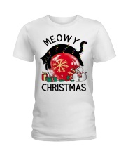 Black cat Christmas 4 Ladies T-Shirt tile