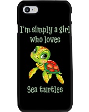 I am simply a girl who loves sea turtles Phone Case tile