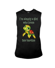 I am simply a girl who loves sea turtles Sleeveless Tee tile