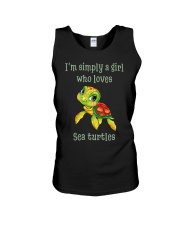 I am simply a girl who loves sea turtles Unisex Tank tile