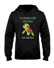 I am simply a girl who loves sea turtles Hooded Sweatshirt tile
