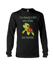 I am simply a girl who loves sea turtles Long Sleeve Tee tile