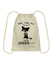 Why you all Drawstring Bag tile
