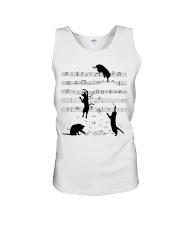 Black cats music Unisex Tank tile