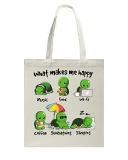 what makes me happy Tote Bag tile