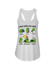 what makes me happy Ladies Flowy Tank tile