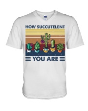 How succutelent V-Neck T-Shirt tile