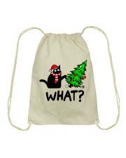 Black cat Christmas 2 Drawstring Bag tile