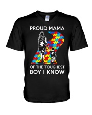 Proud mama V-Neck T-Shirt tile