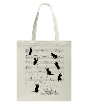 black cat music Tote Bag tile