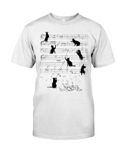 black cat music Classic T-Shirt front