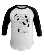 black cat music Baseball Tee tile
