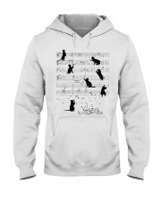 black cat music Hooded Sweatshirt tile