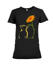 black cat sunshine Premium Fit Ladies Tee tile