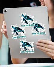 Save the Turtle Sticker - 4 pack (Vertical) aos-sticker-4-pack-vertical-lifestyle-front-11