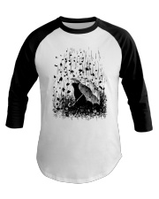 Black cat 5 Baseball Tee tile