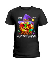 Autism pumpkin Ladies T-Shirt tile