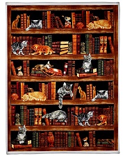Cats Books Blanket Large Fleece Blanket - 60" x 80" front