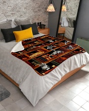 Cats Books Blanket Sherpa Fleece Blanket - 50" x 60" aos-sherpa-fleece-blanket-lifestyle-front-02