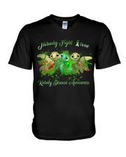 Nobody fight V-Neck T-Shirt tile