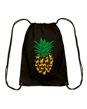 black cat pineapple Drawstring Bag tile