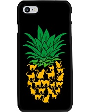 black cat pineapple Phone Case tile