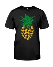 black cat pineapple Classic T-Shirt front