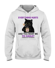 Everything hurts Hooded Sweatshirt tile