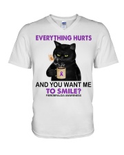 Everything hurts V-Neck T-Shirt tile