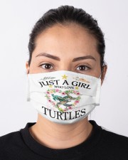 just a girl who love turtles Cloth face mask aos-face-mask-lifestyle-01