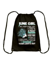 June Girl A Fault Drawstring Bag tile