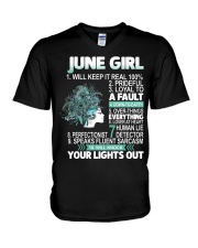 June Girl A Fault V-Neck T-Shirt tile