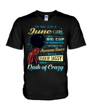June Girl Big Cup V-Neck T-Shirt tile